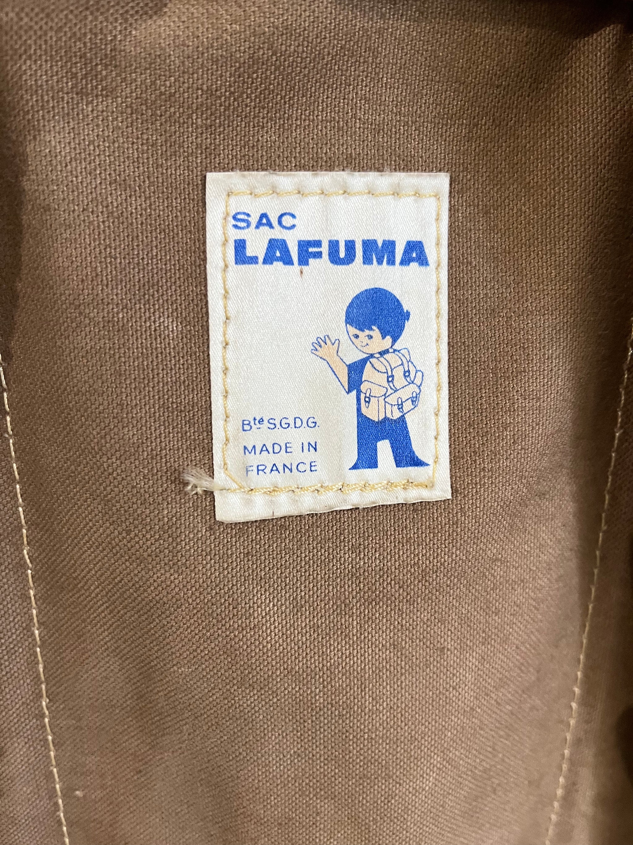 ANCIEN SAC À dos de randonnée en toile LAFUMA années 60 EUR 35,00