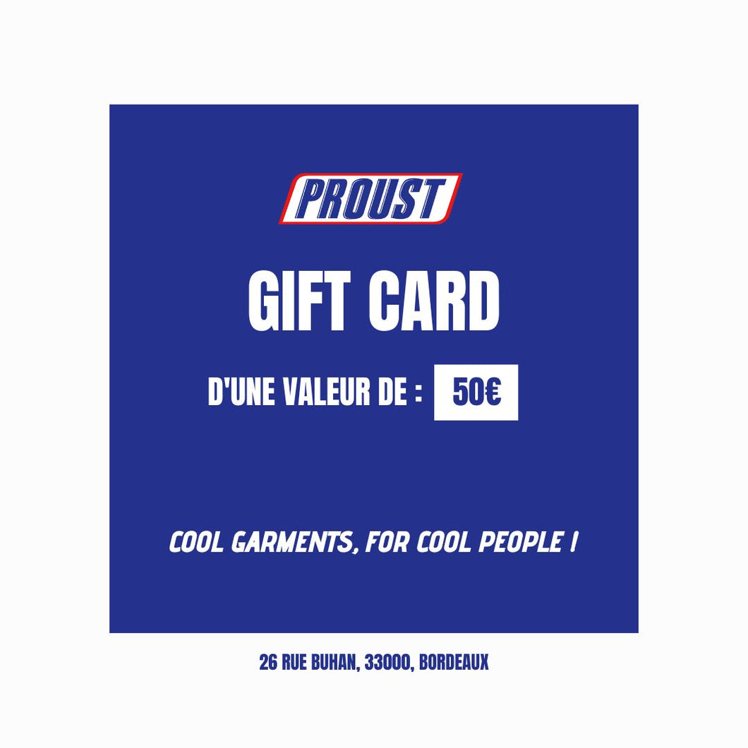 Carte-cadeau Snickers de Proust